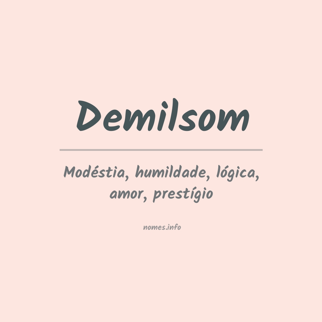Significado do nome Demilsom