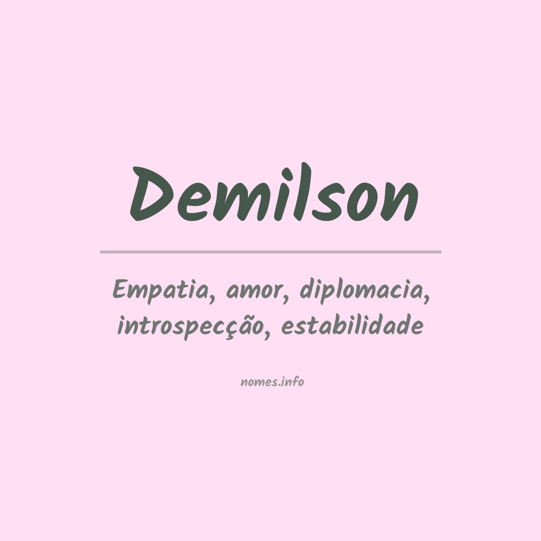 Significado do nome Demilson