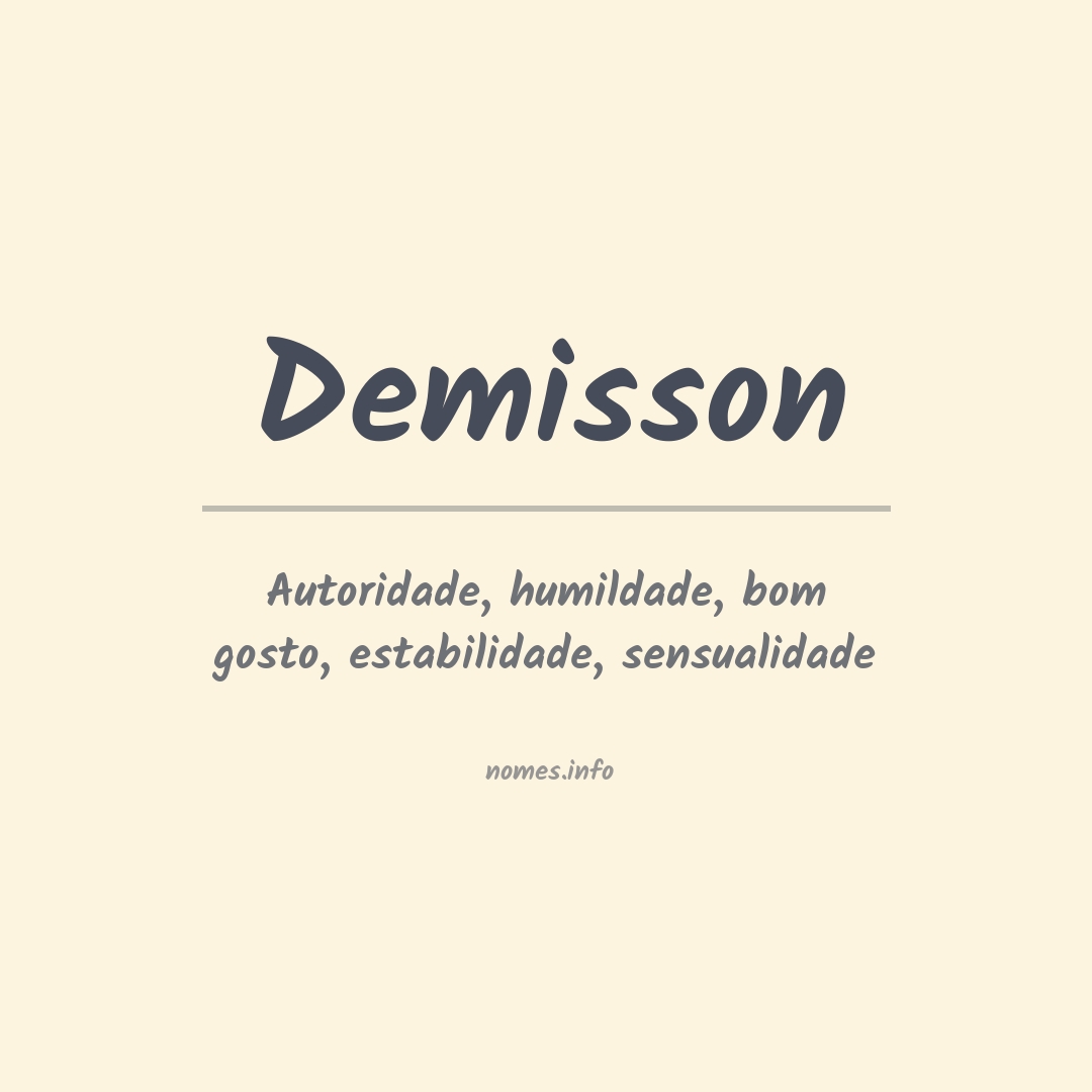 Significado do nome Demisson