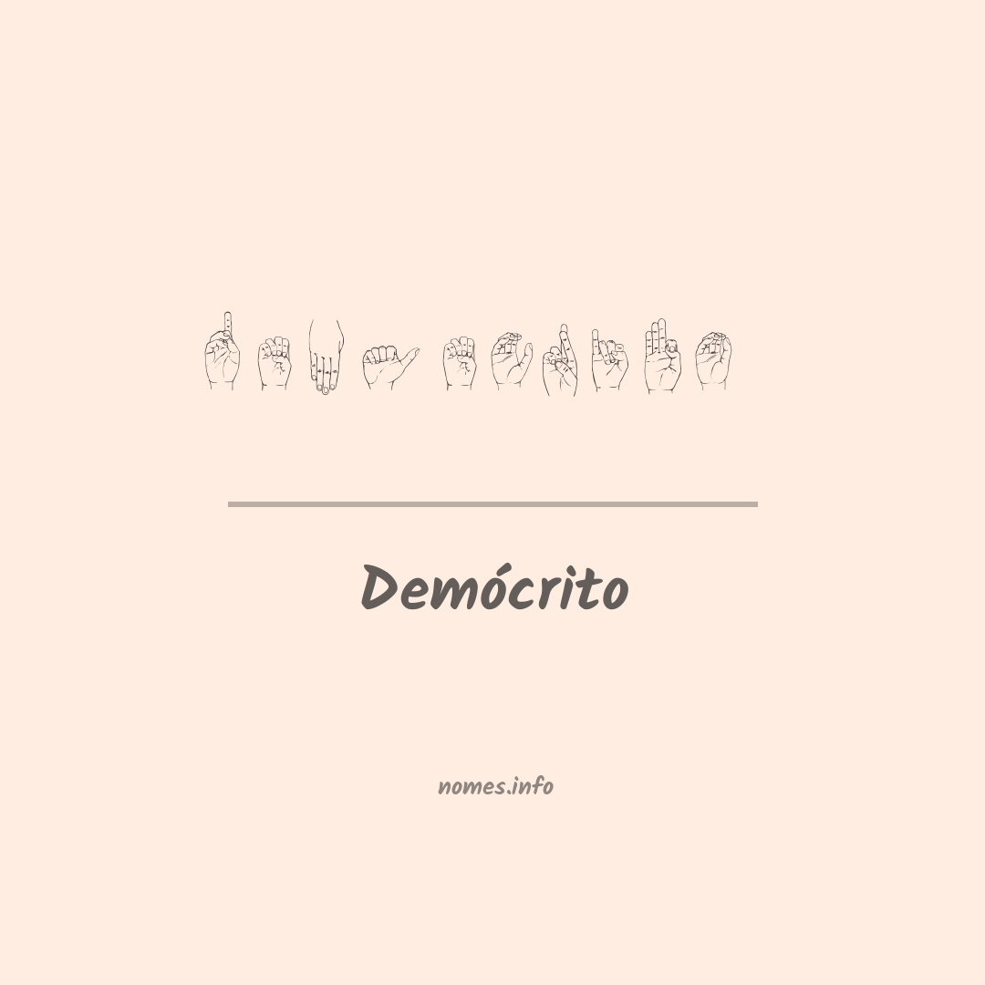 Demócrito em Libras