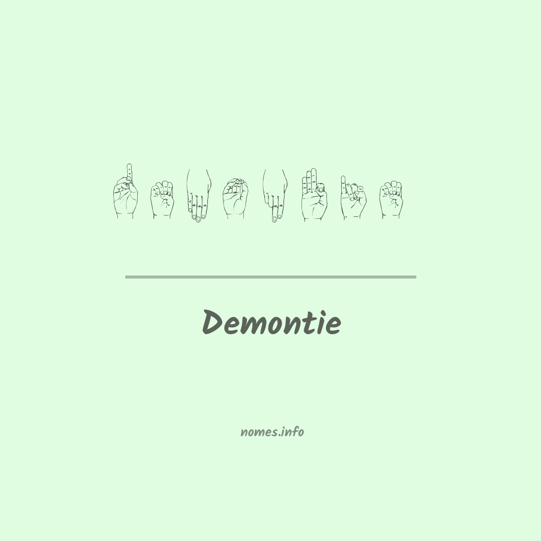 Demontie em Libras