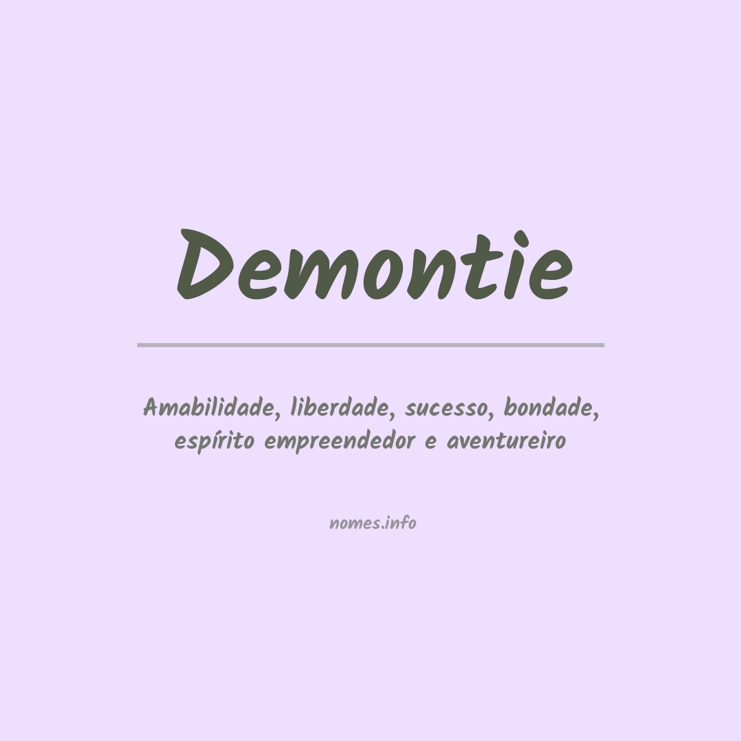 Significado do nome Demontie
