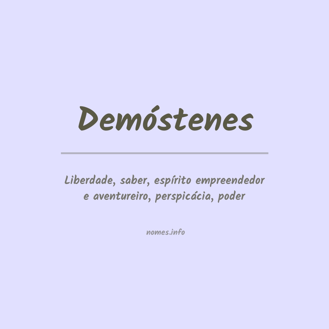 Significado do nome Demóstenes