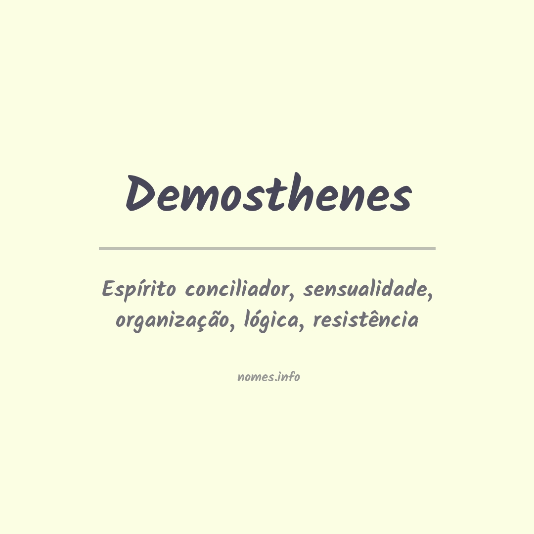 Significado do nome Demosthenes