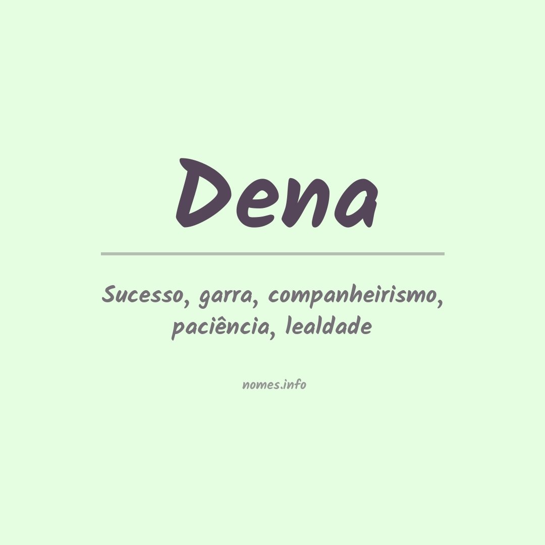 Significado do nome Dena