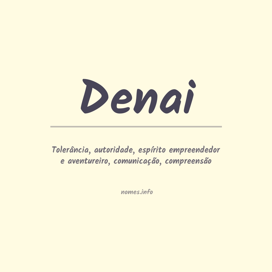 Significado do nome Denai