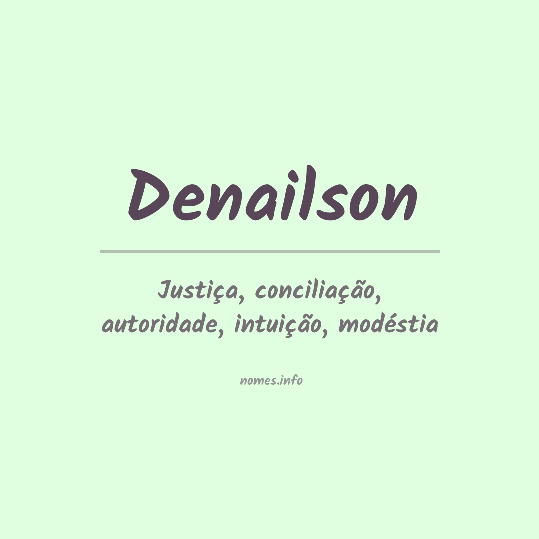 Significado do nome Denailson