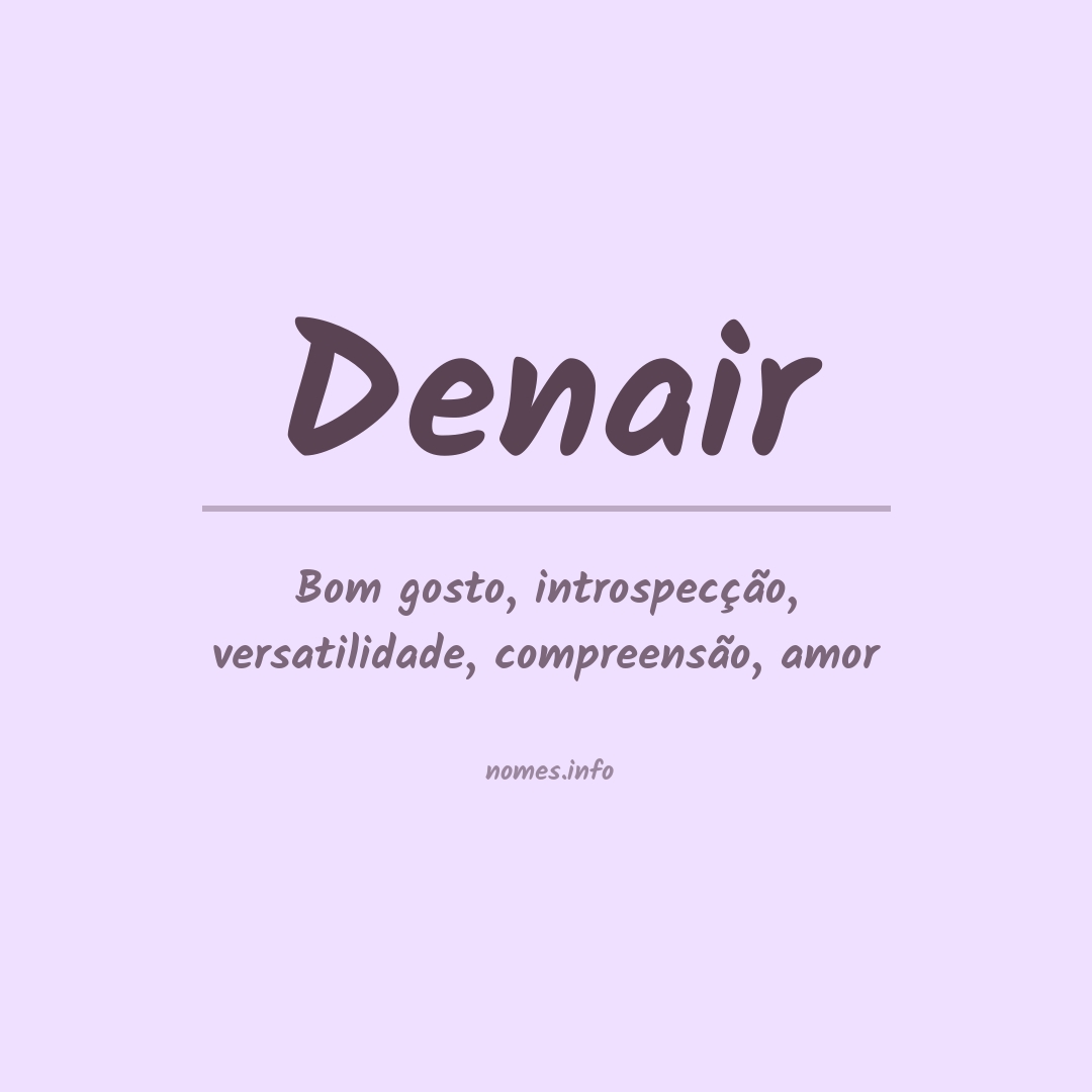 Significado do nome Denair