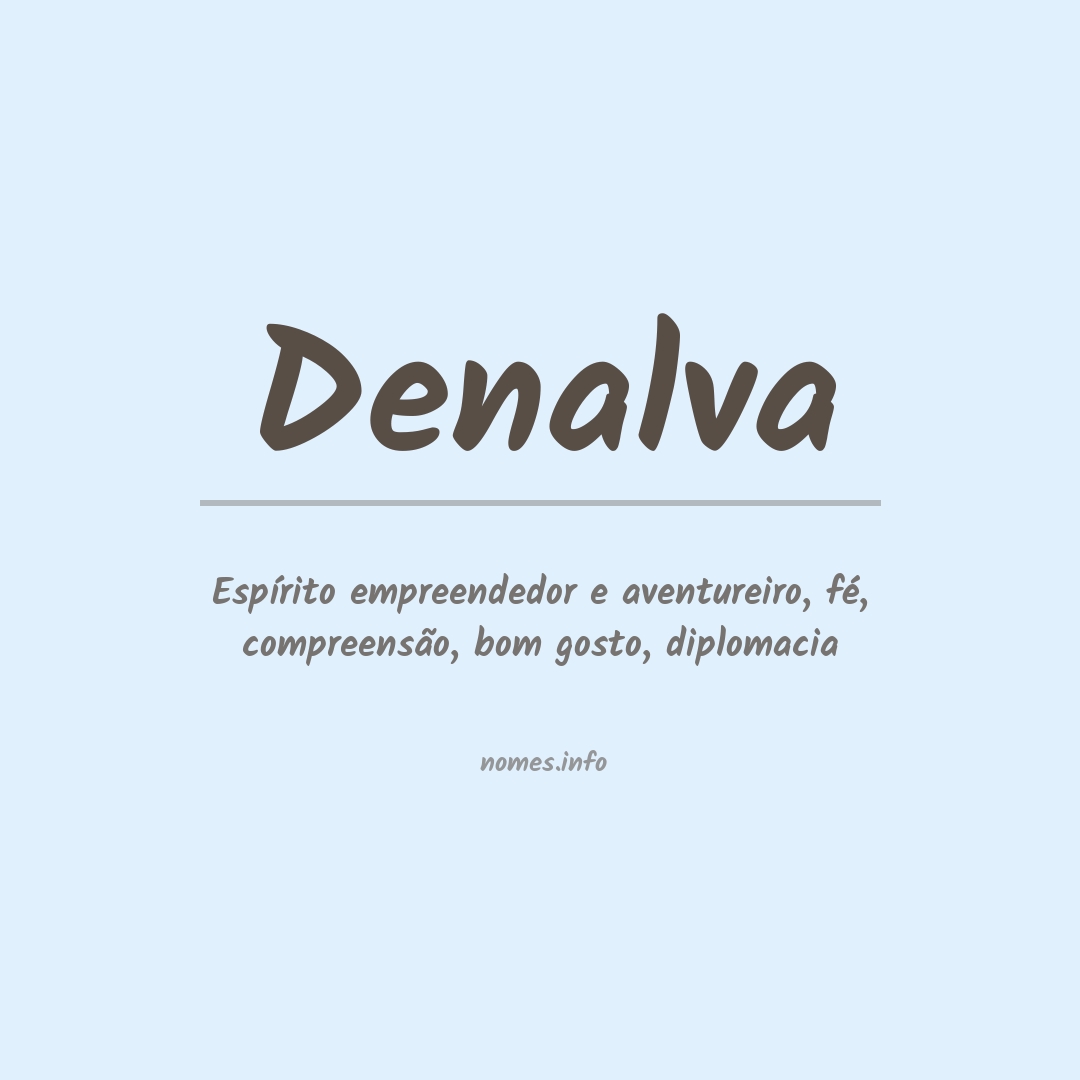 Significado do nome Denalva