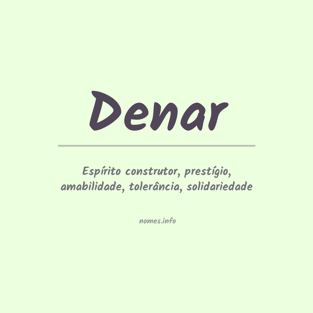 Significado do nome Denar