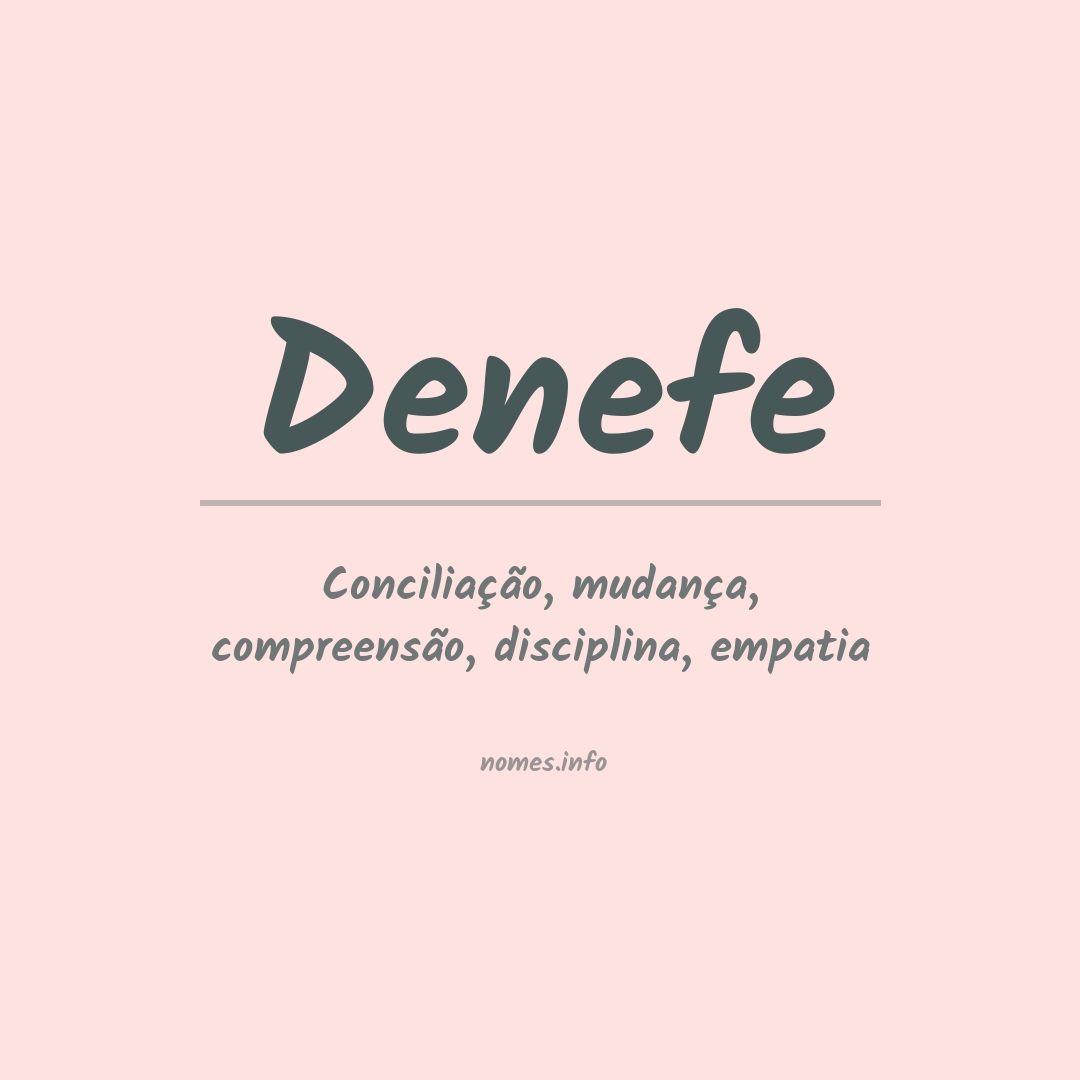 Significado do nome Denefe