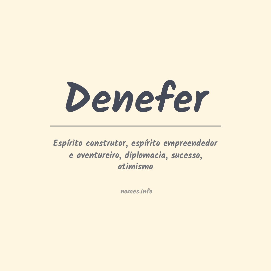 Significado do nome Denefer