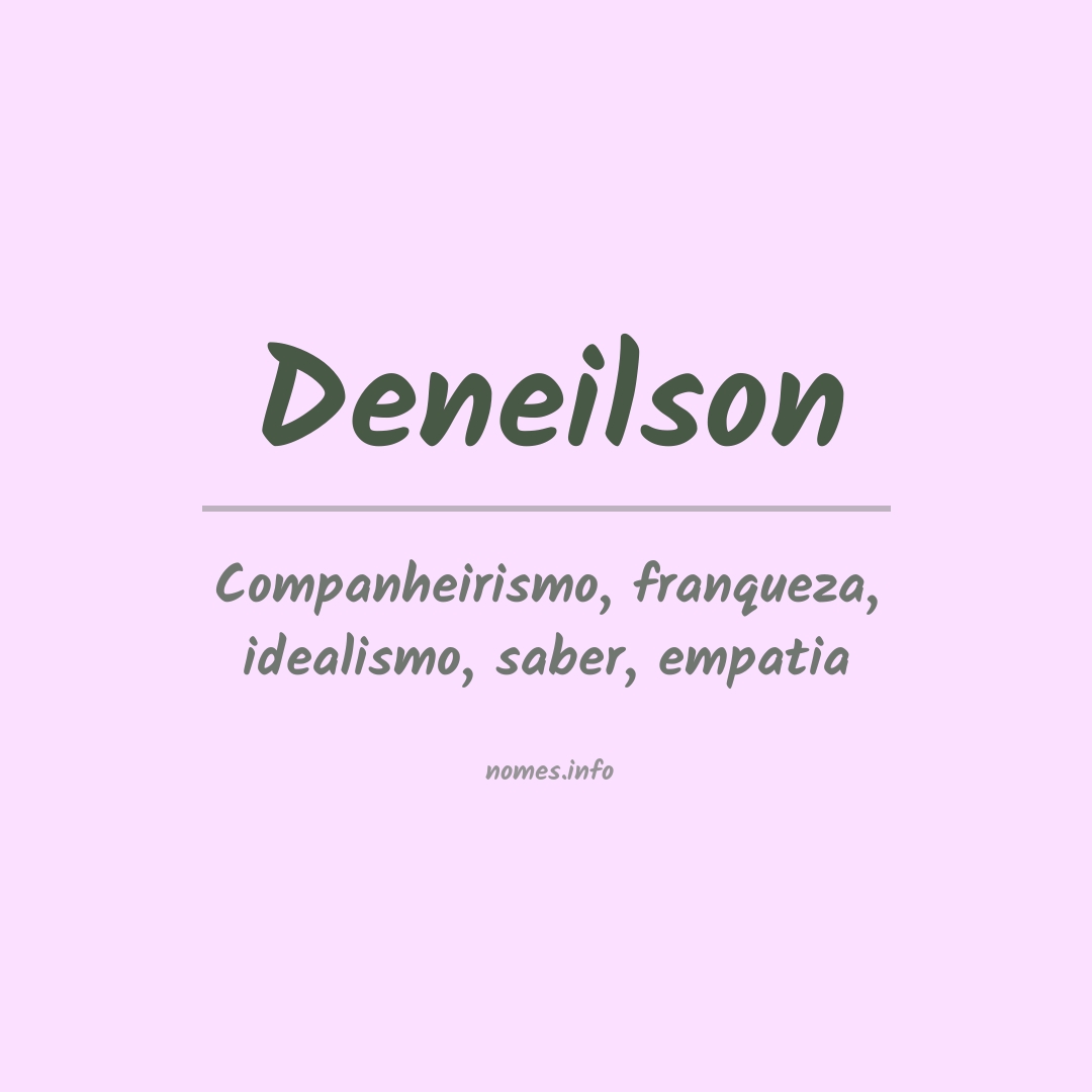 Significado do nome Deneilson