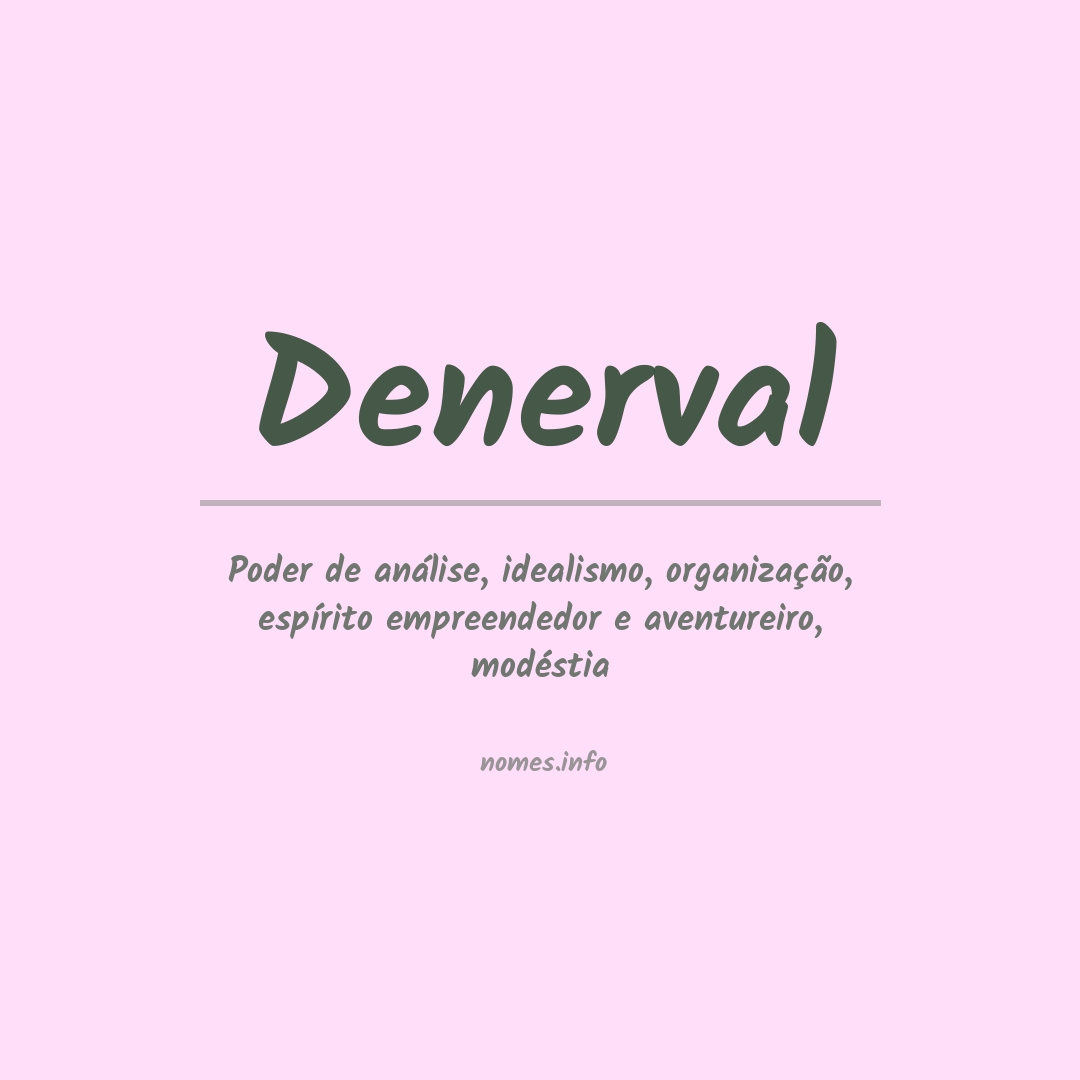 Significado do nome Denerval