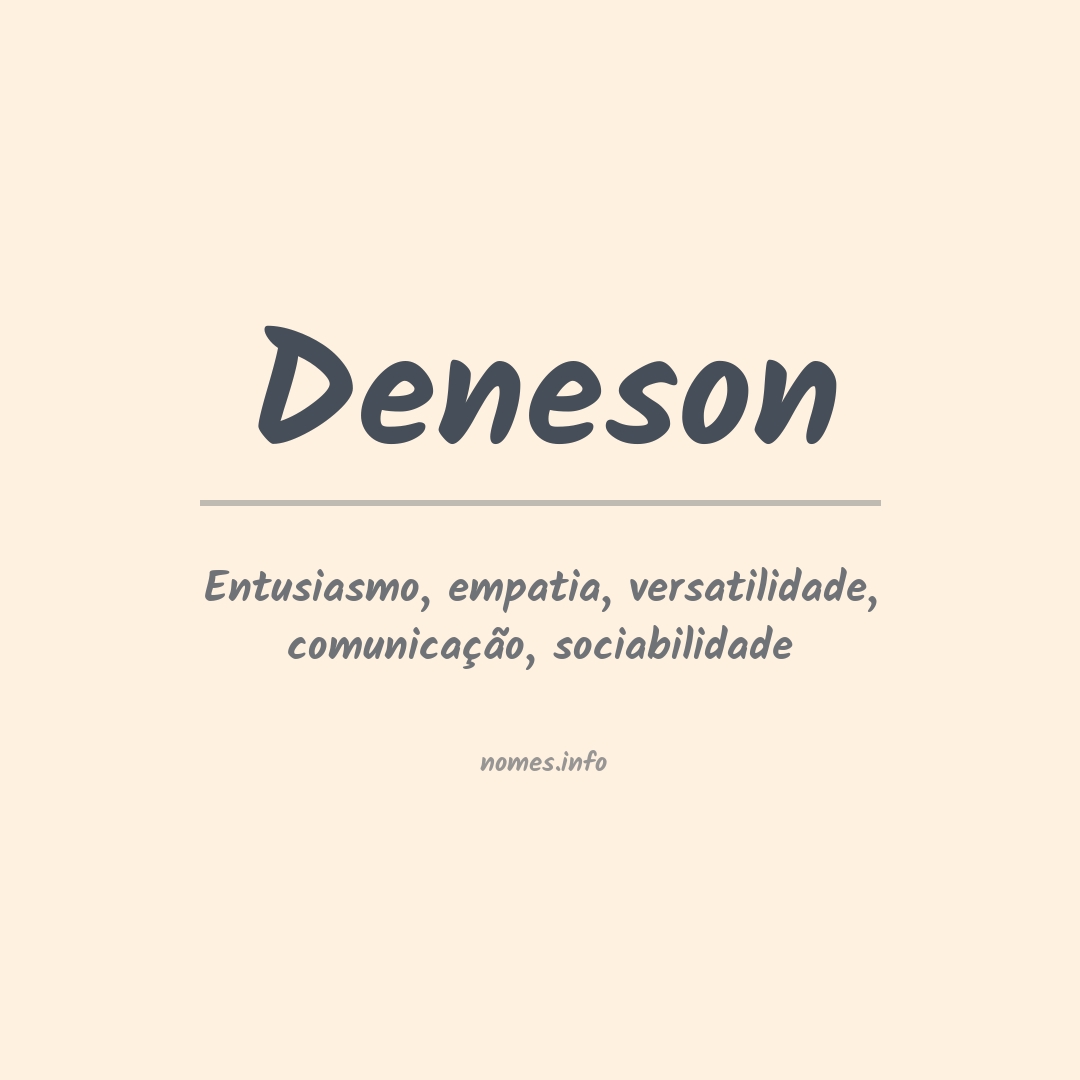 Significado do nome Deneson