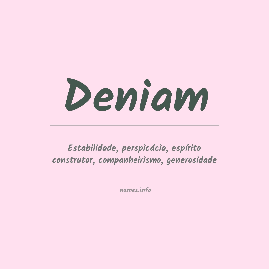 Significado do nome Deniam