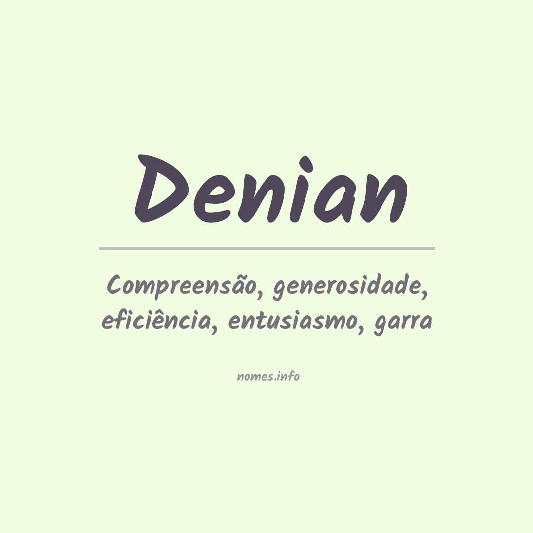 Significado do nome Denian