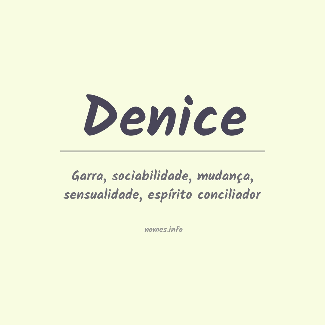 Significado do nome Denice