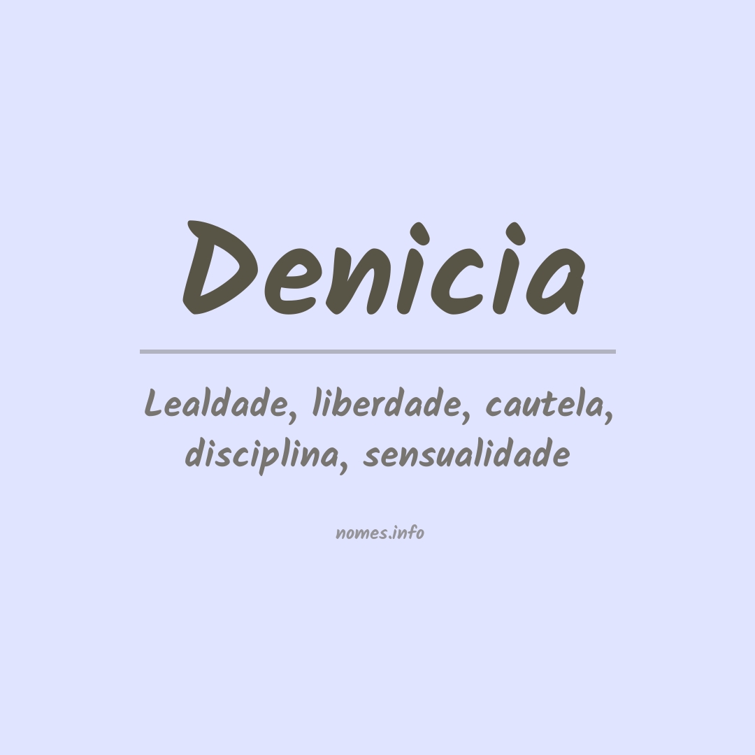 Significado do nome Denicia