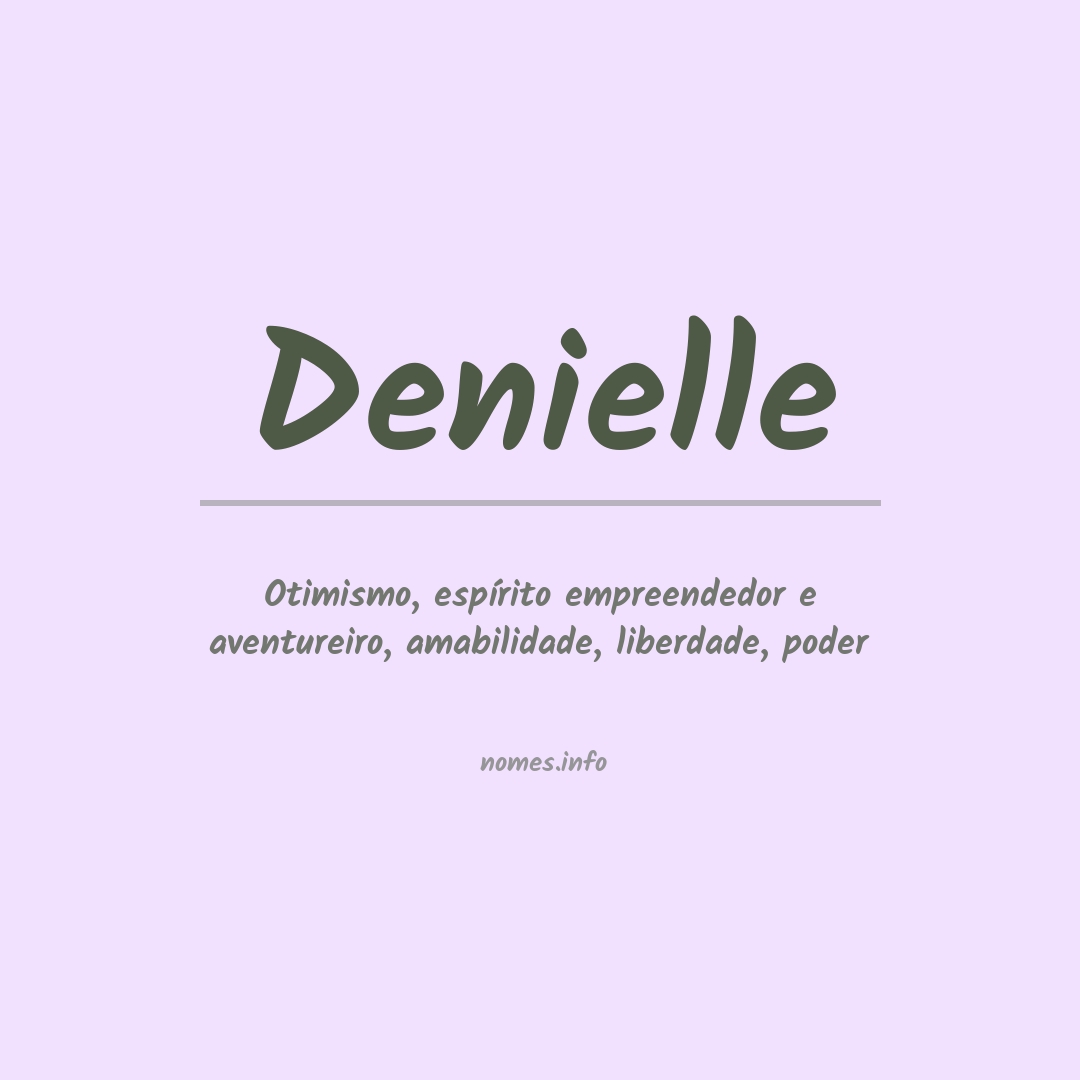 Significado do nome Denielle