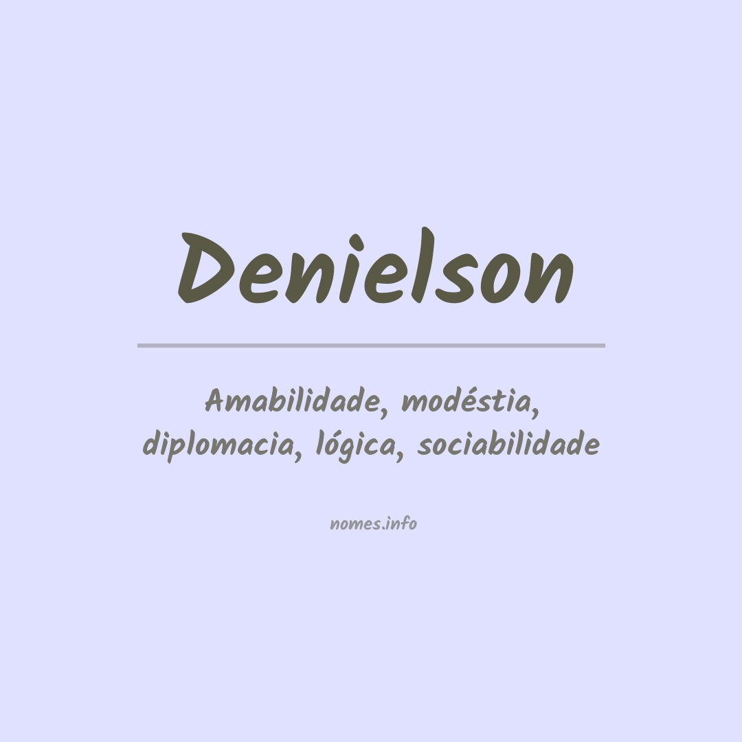 Significado do nome Denielson