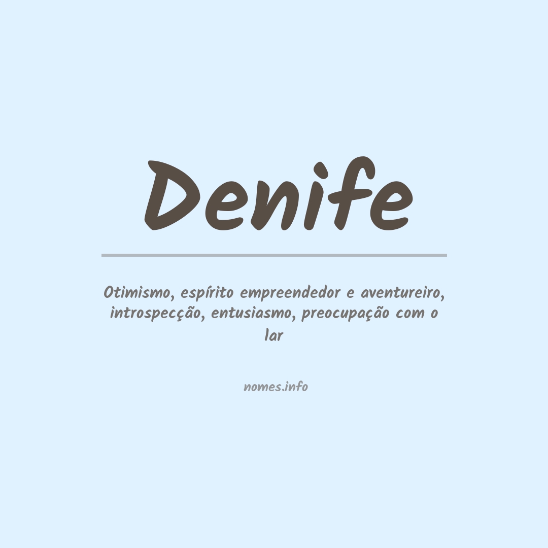 Significado do nome Denife