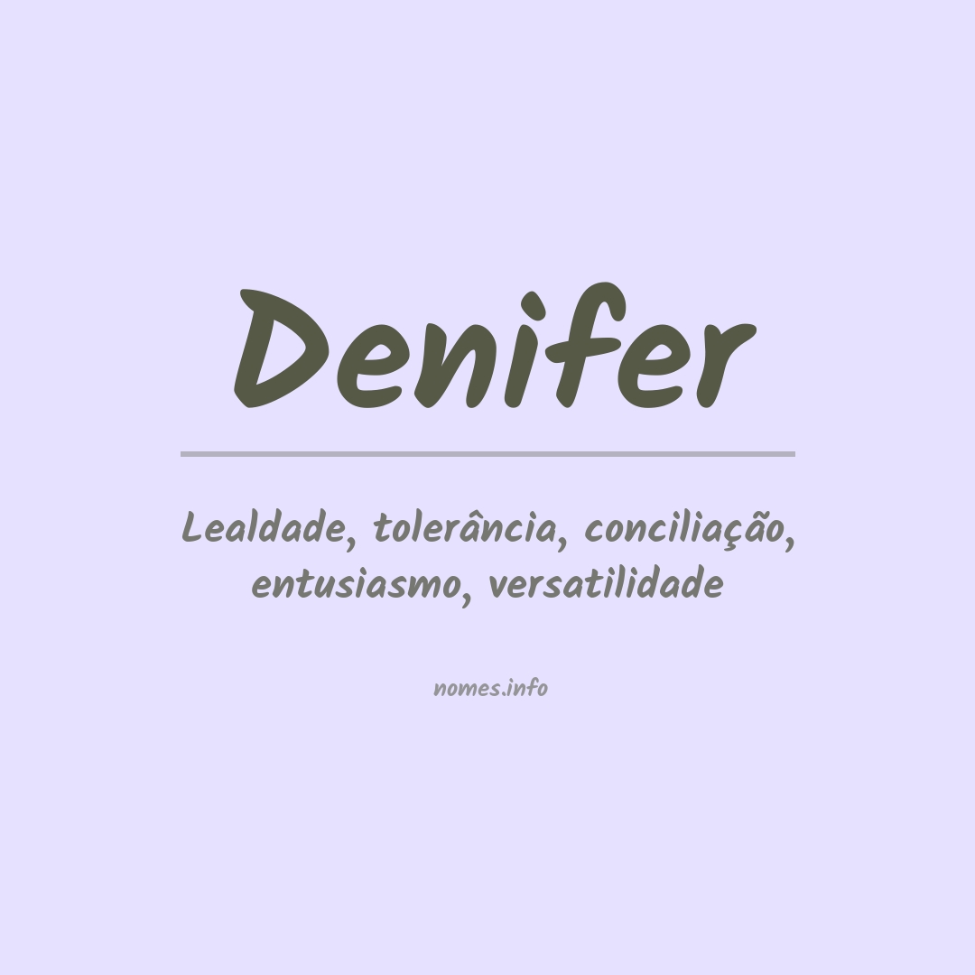 Significado do nome Denifer