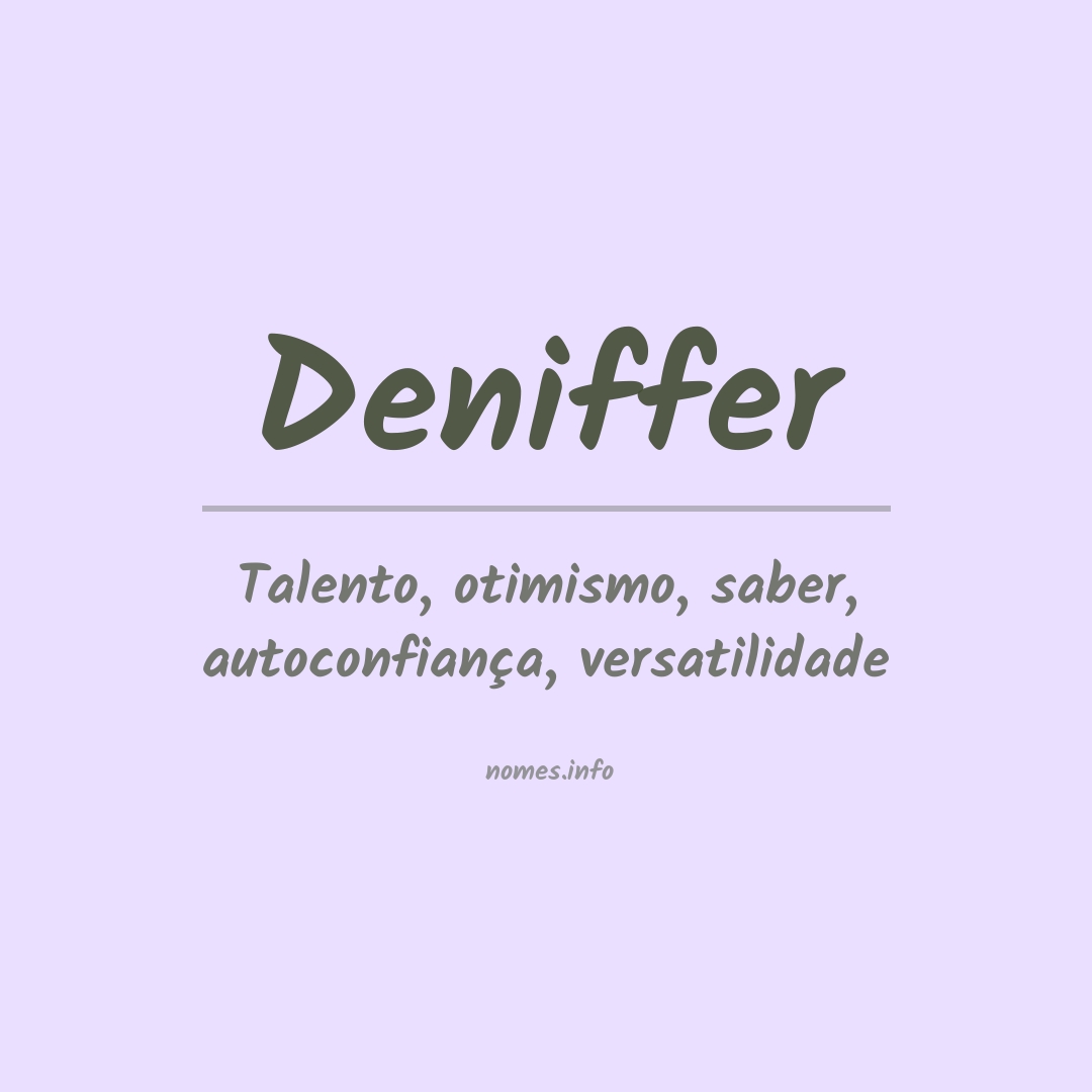 Significado do nome Deniffer