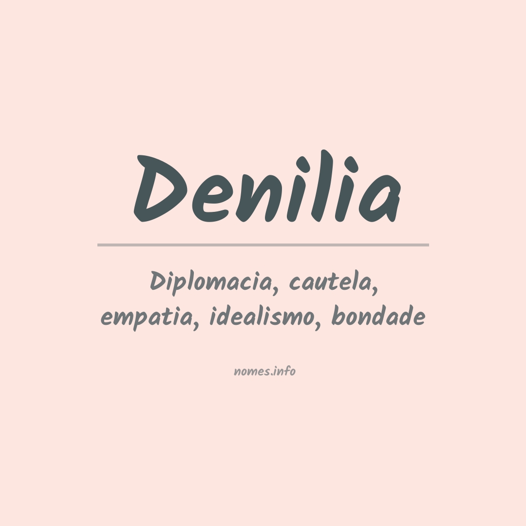 Significado do nome Denilia