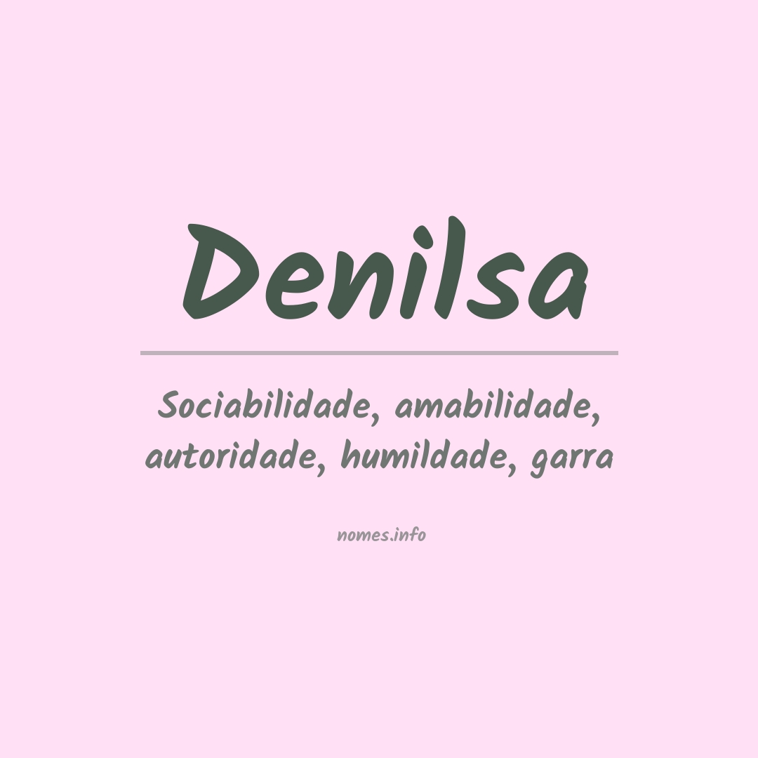 Significado do nome Denilsa