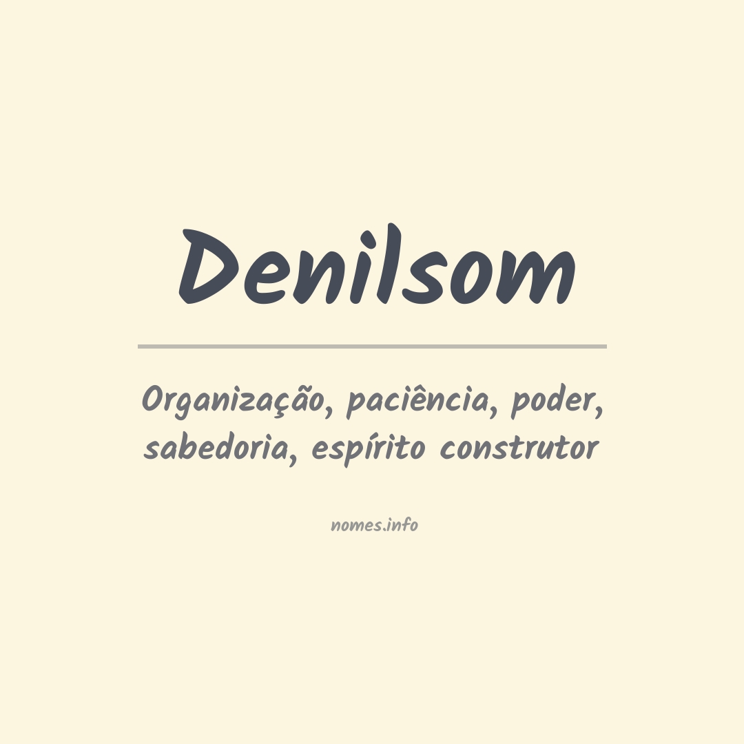Significado do nome Denilsom