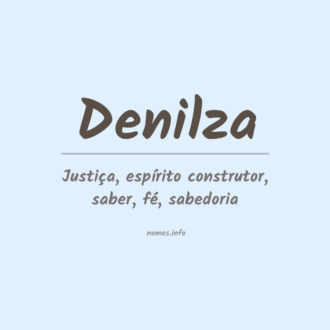 Significado do nome Denilza