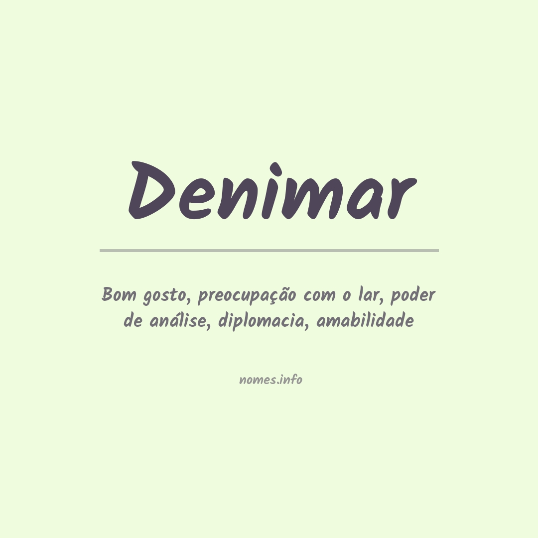 Significado do nome Denimar