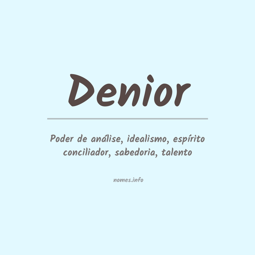 Significado do nome Denior