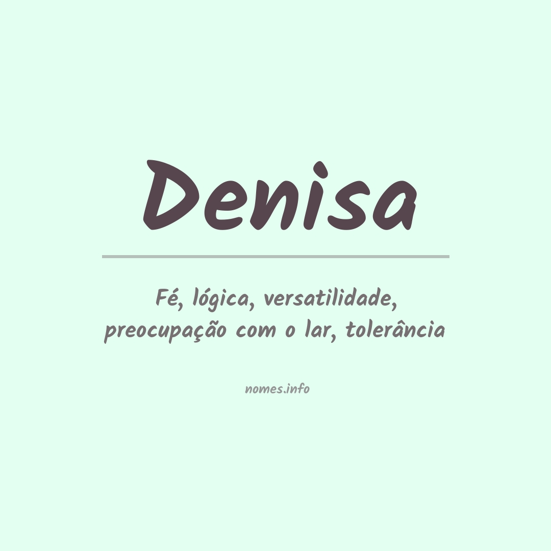 Significado do nome Denisa