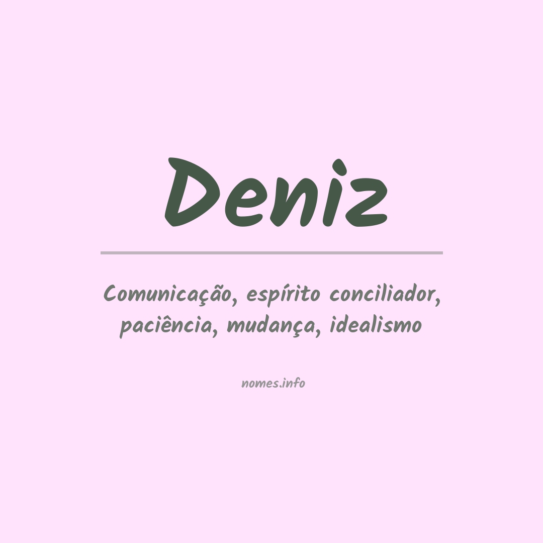 Significado do nome Deniz