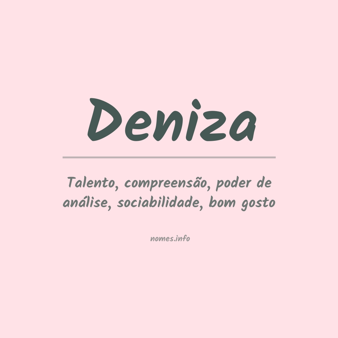 Significado do nome Deniza