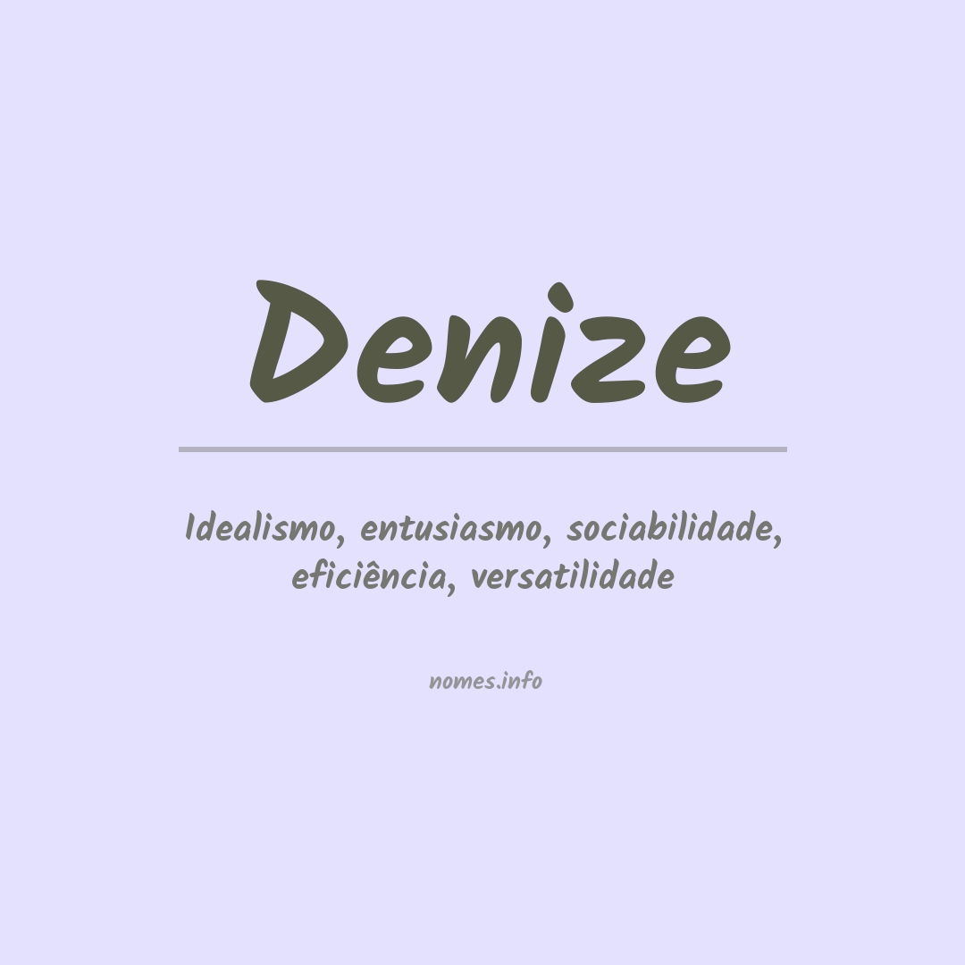 Significado do nome Denize