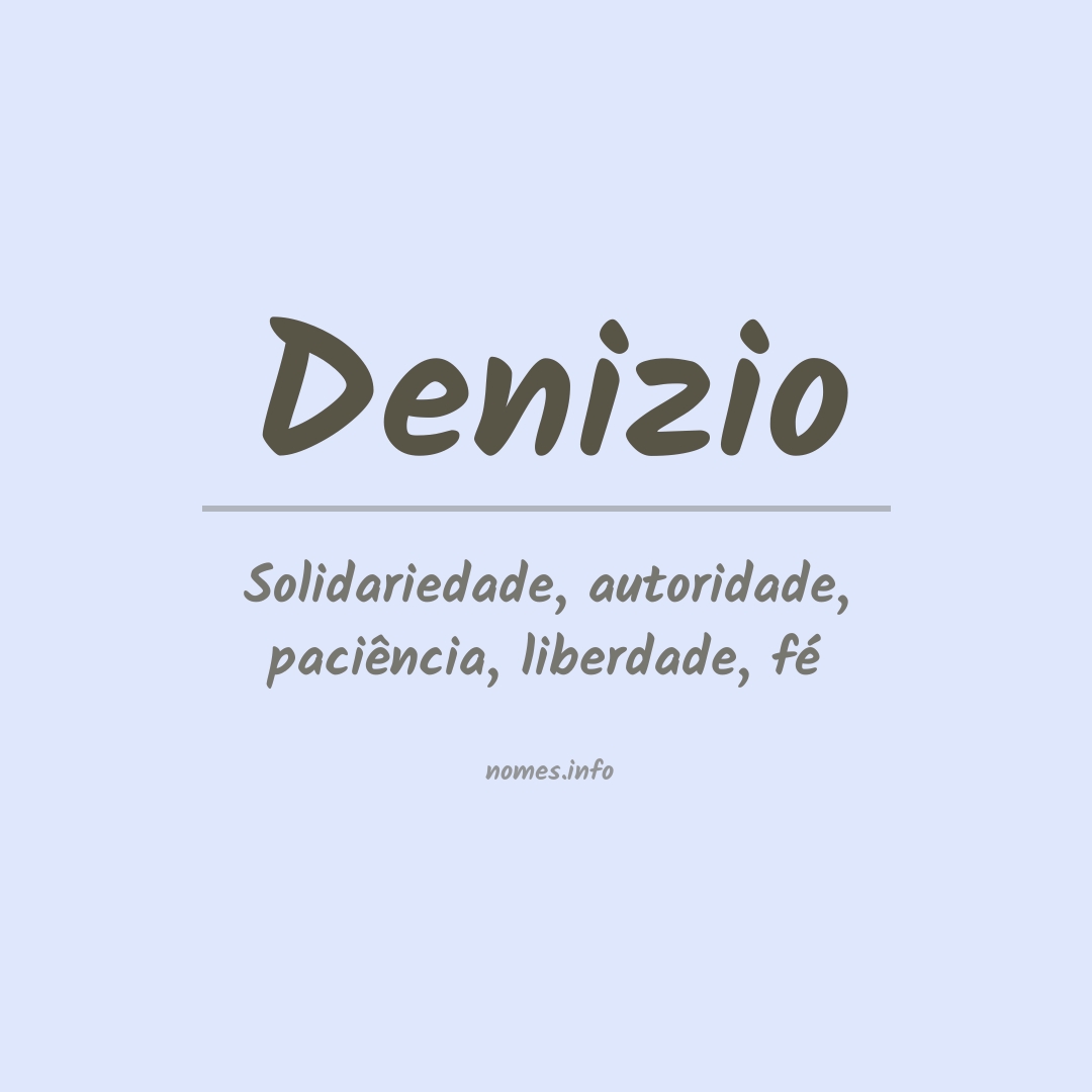 Significado do nome Denizio