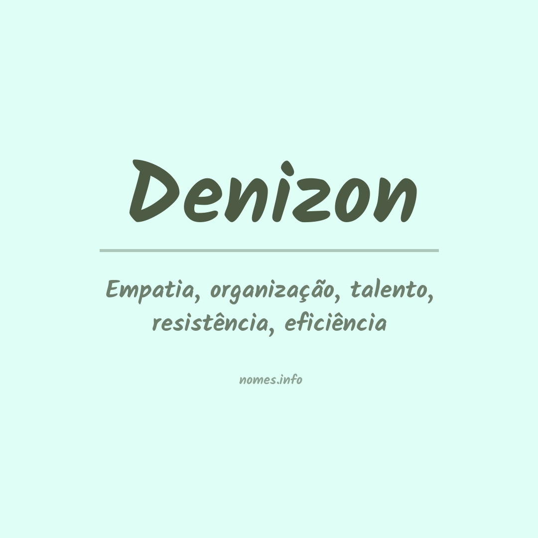 Significado do nome Denizon
