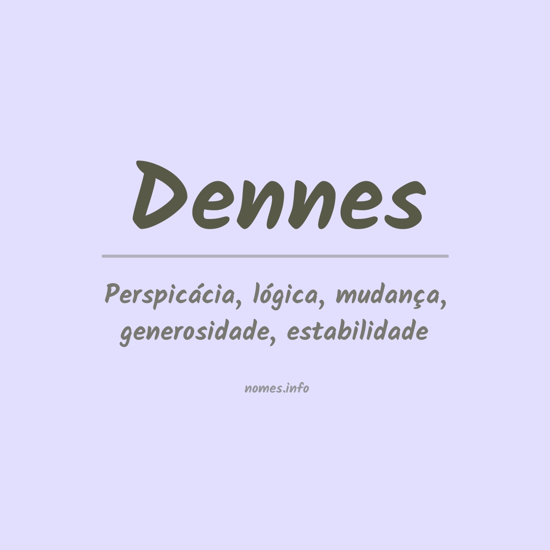 Significado do nome Dennes