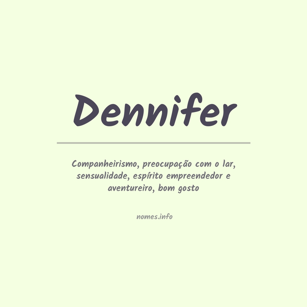 Significado do nome Dennifer