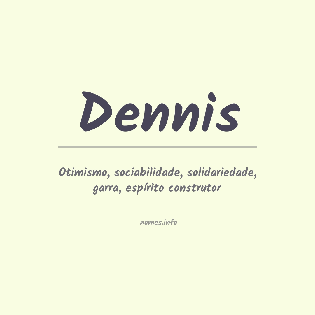 Significado do nome Dennis