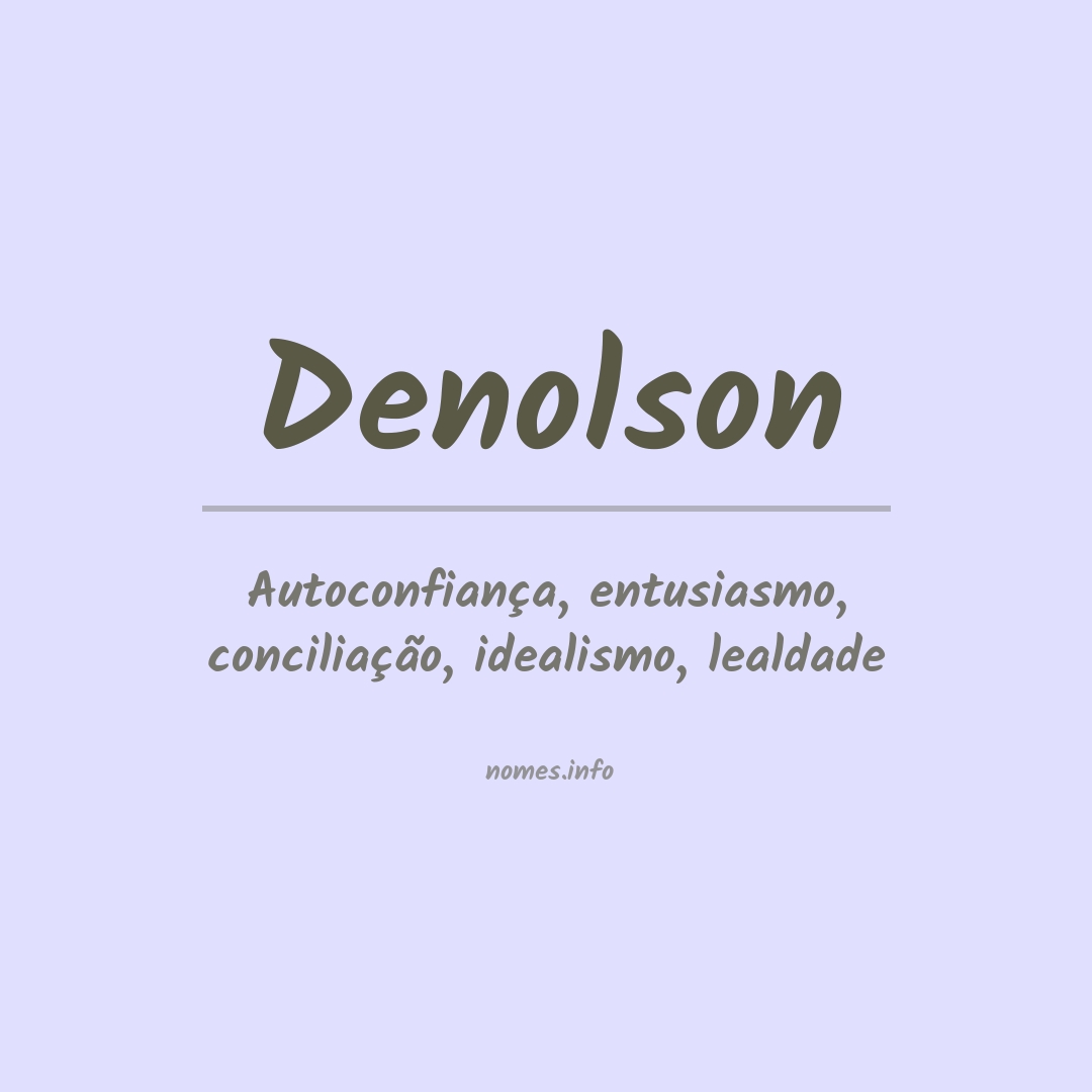 Significado do nome Denolson