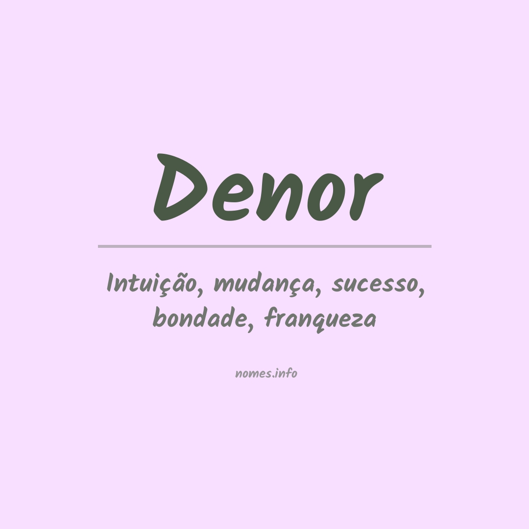 Significado do nome Denor