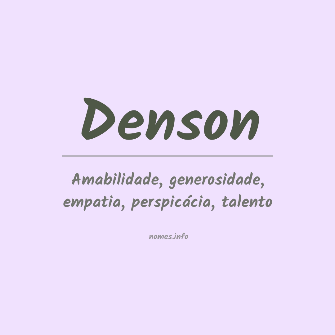 Significado do nome Denson