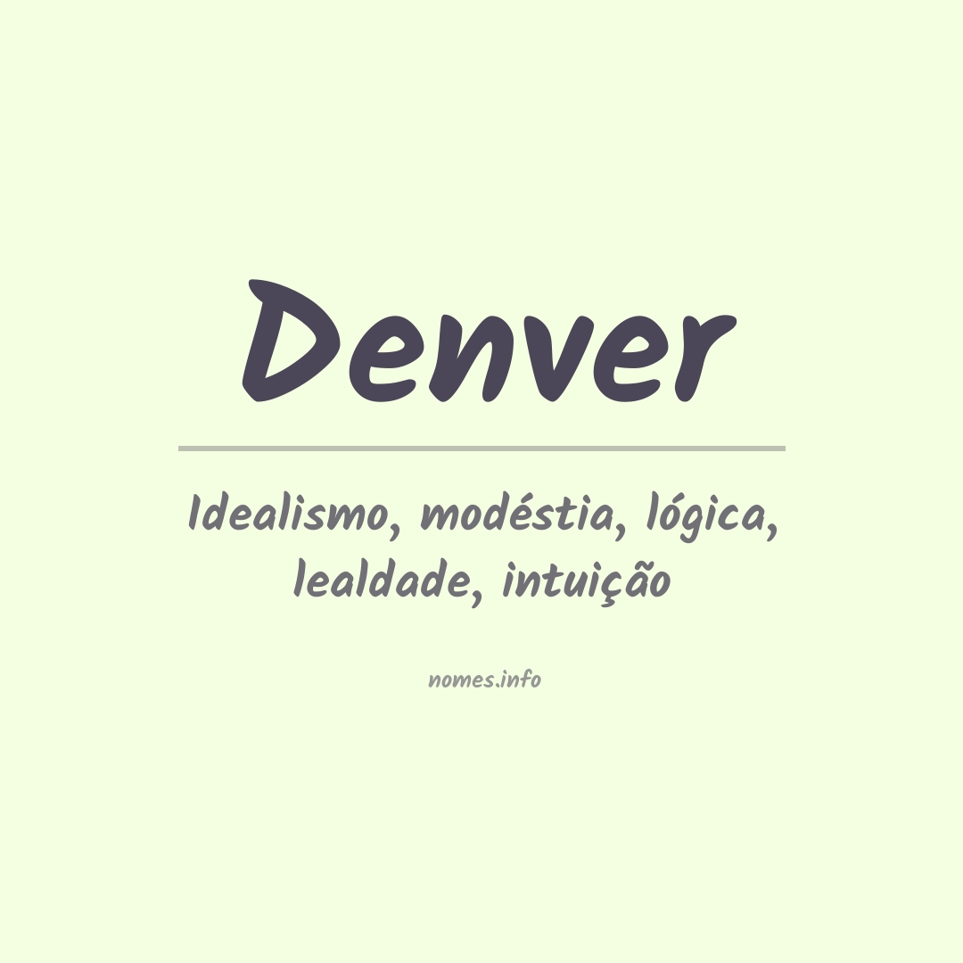 Significado do nome Denver