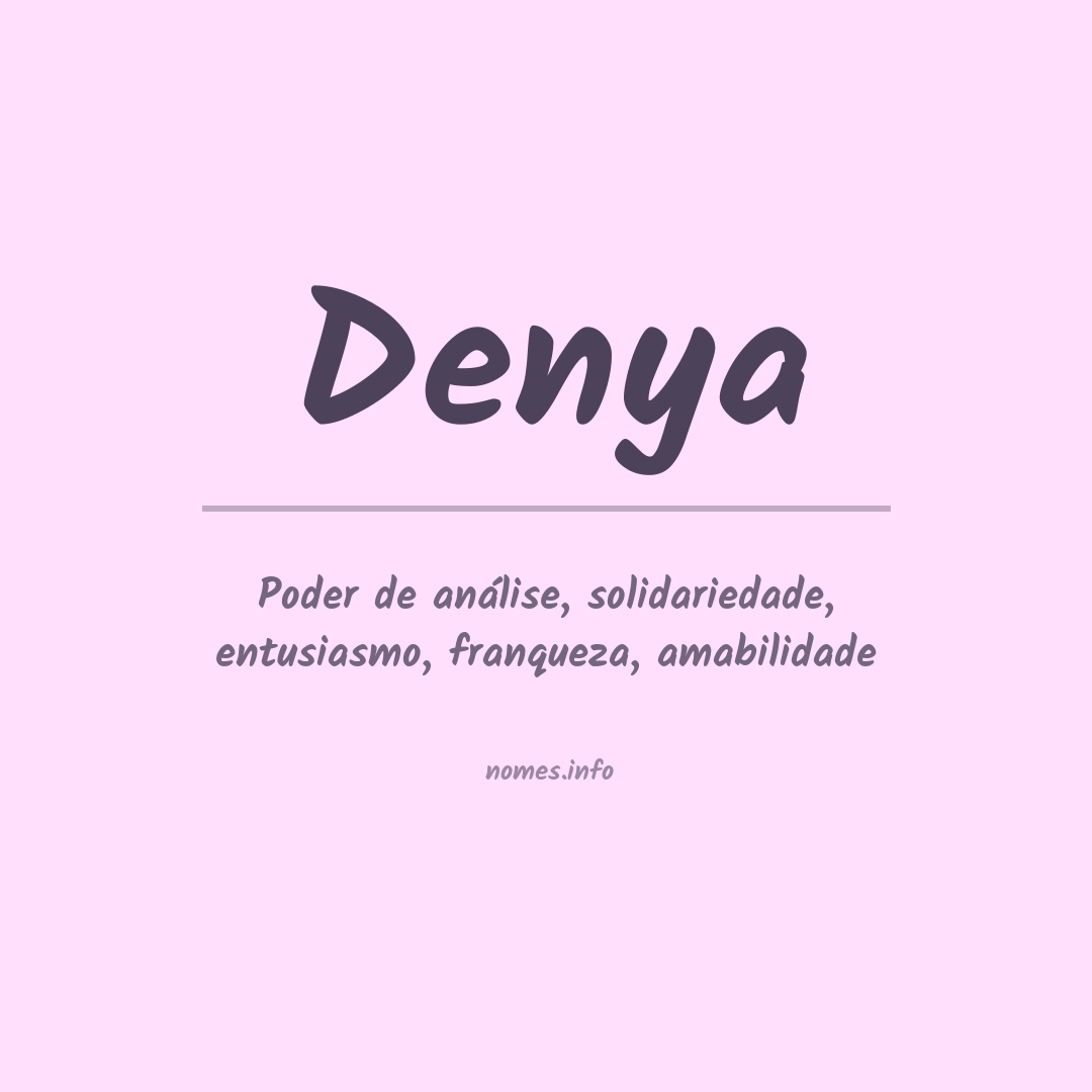 Significado do nome Denya