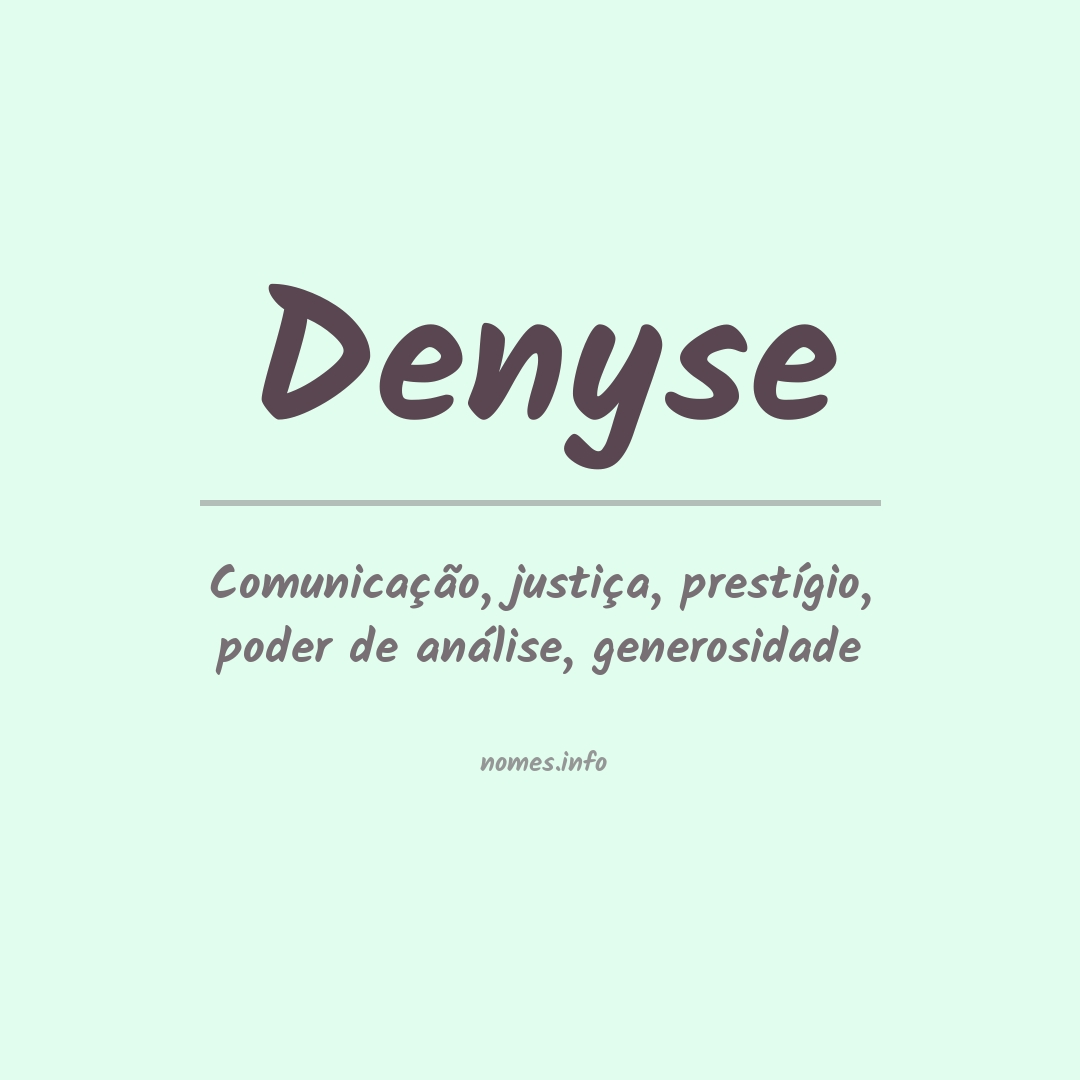 Significado do nome Denyse