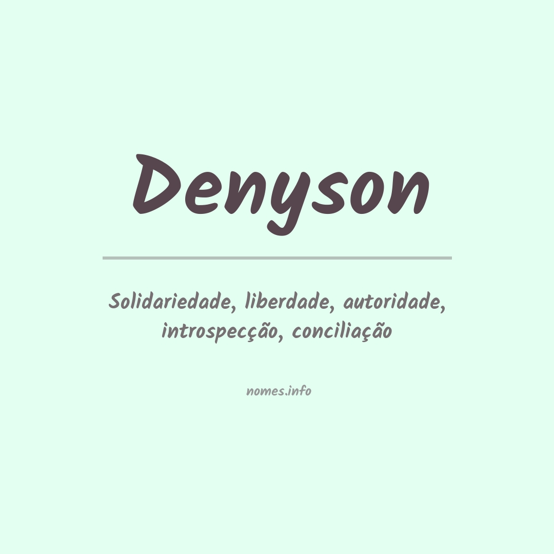 Significado do nome Denyson